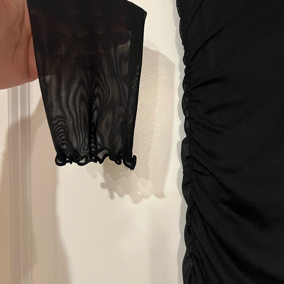 Mesh Sheer Ling Sleeve Maxi Dress - Picture 6 of 6